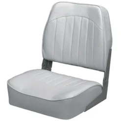 WISE SEATING Promotional Low-Back Folding Fishing Boat Seat, Gray
