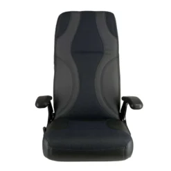 SPRINGFIELD Norwegian Helm Seat with Charcoal and Black Upholstery