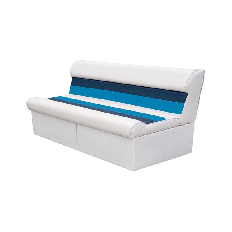 WISE SEATING Bench & Base, White/Navy/Blue 1 WISE SEATING Bench & Base, White/Navy/Blue