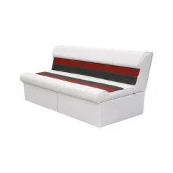 WISE SEATING Bench & Base, White/Charcoal/Red