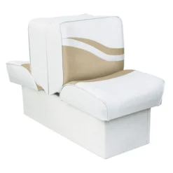 WISE SEATING 10" Base Lounge Seat, White/Sand