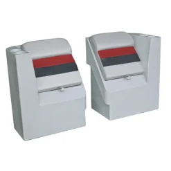 WISE SEATING Lean Back Recliner Right, Gray/Red/Charcoal