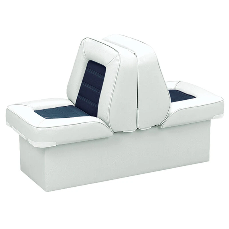 WISE SEATING 10" Base Lounge Seat, White/Navy 1 WISE SEATING 10" Base Lounge Seat, White/Navy