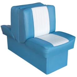 WISE SEATING 10" Base Run-a-Bout Lounge Seat, Light Blue/White