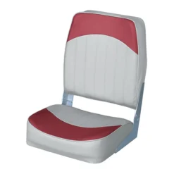 WISE SEATING High Back Boat Seat, Gray/Red