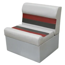 WISE SEATING 27" Bench Seat, Gray/Red/Charcoal